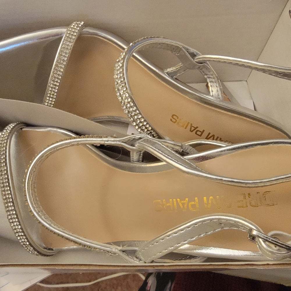 Dream Pairs Silver Rhinestone Heels